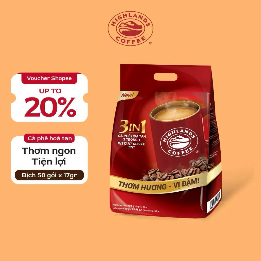cafe hòa tan 3in1 highlands coffee