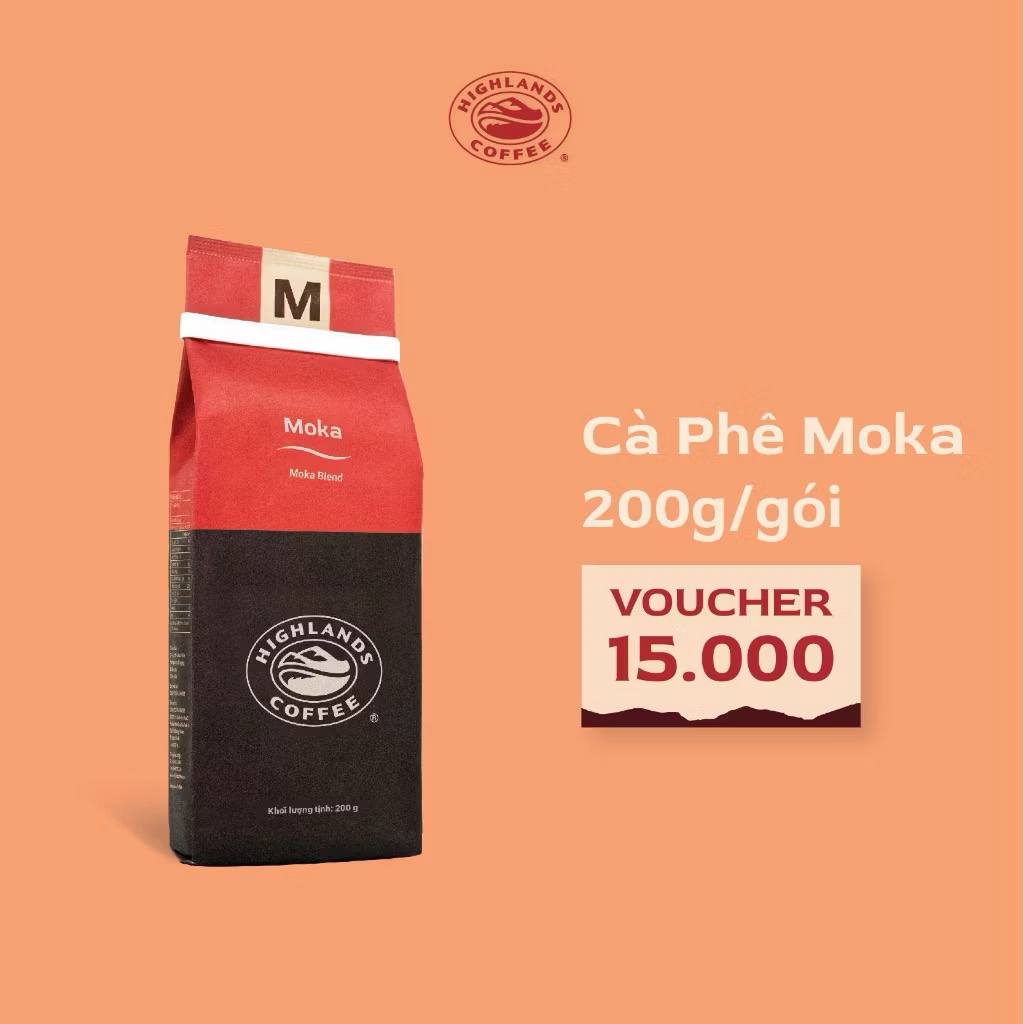 Cà Phê Rang Xay Moka Highlands Coffee 200g/gói