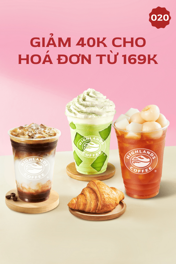 voucher highlands coffee mua 1 tặng 1