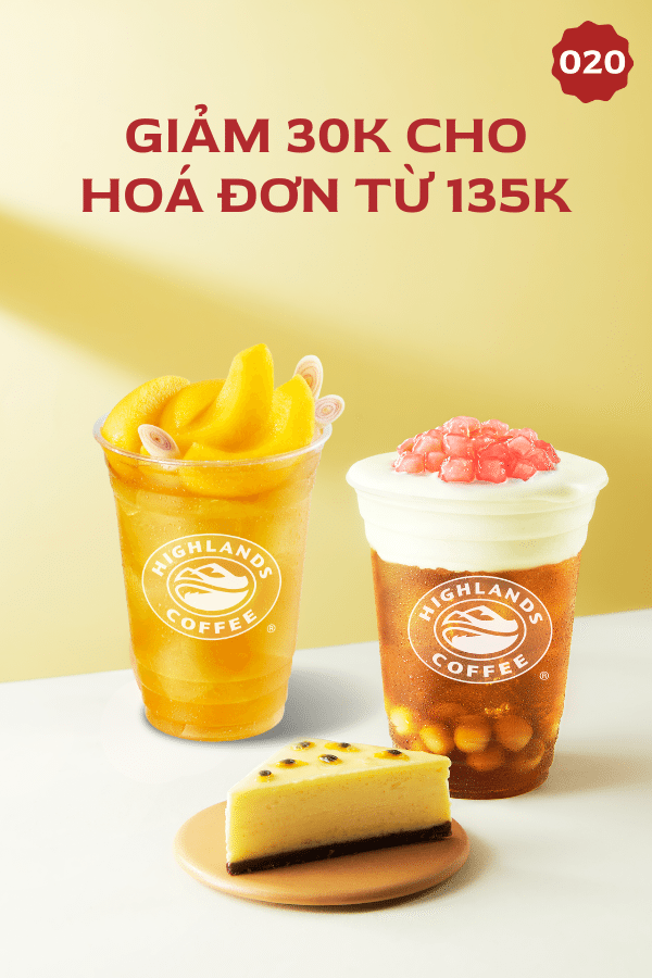 voucher highlands coffee mua 1 tặng 1
