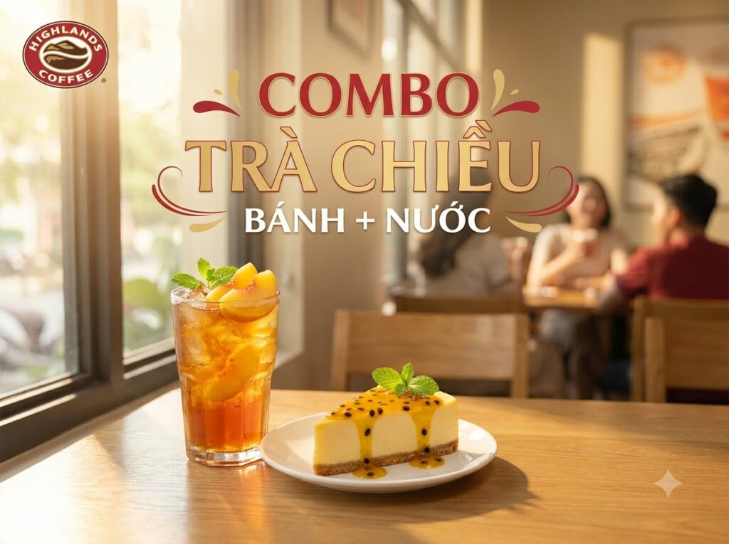 Combo Trà Chiều Highlands - Bánh + Nước