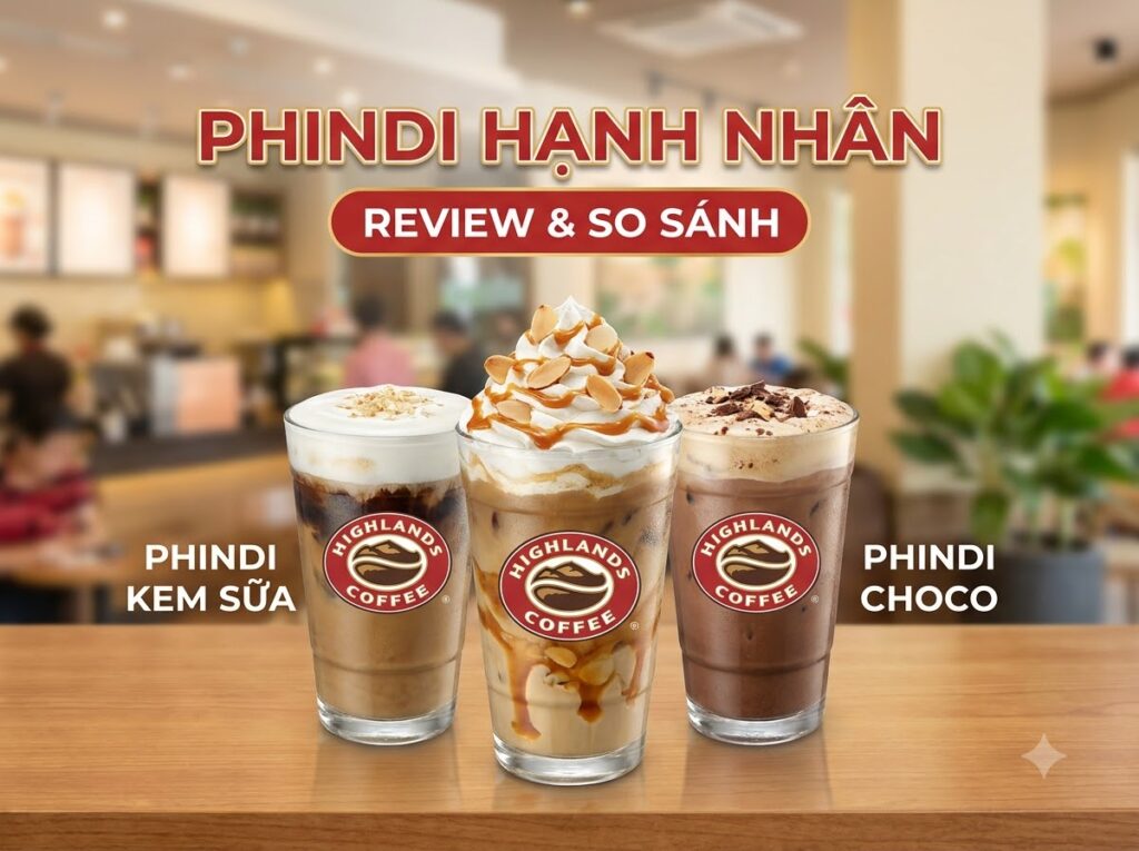Phindi Hạnh Nhân Highlands - Review & So Sánh Các Loại Phindi