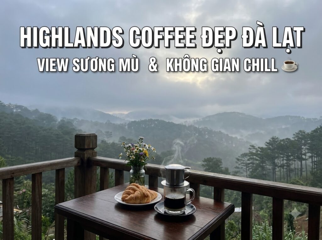 Quán Highlands Coffee Đẹp Đà Lạt - View Sương Mù & Không Gian Chill