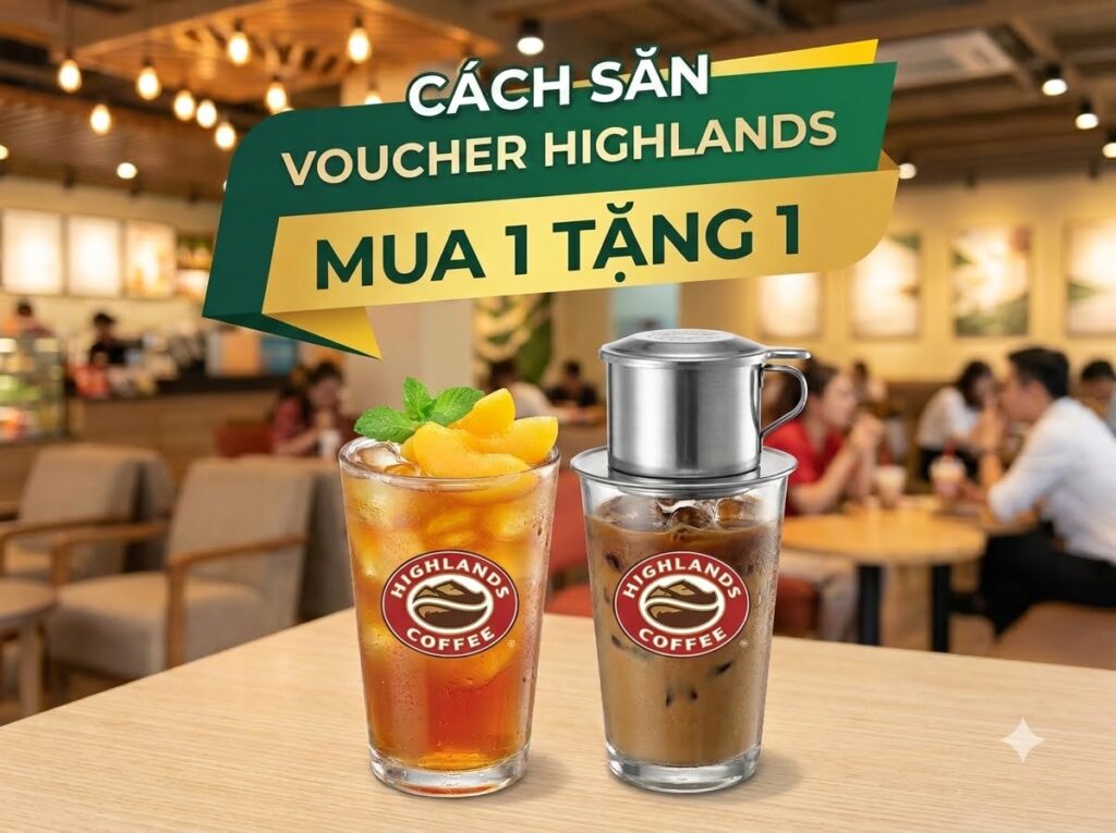 Voucher Highlands Mua 1 Tặng 1 - Cách Săn 2026